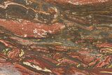 Polished Tiger Iron Stromatolite Slab - Billion Years #221830-1